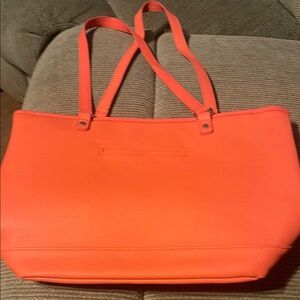 Thirty One By Jewell - Bold Calypso Coral Textured City Tote Bag